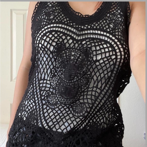 HYSTERIC GLAMOUR OPEN KNIT TANK - Picture 2 of 4